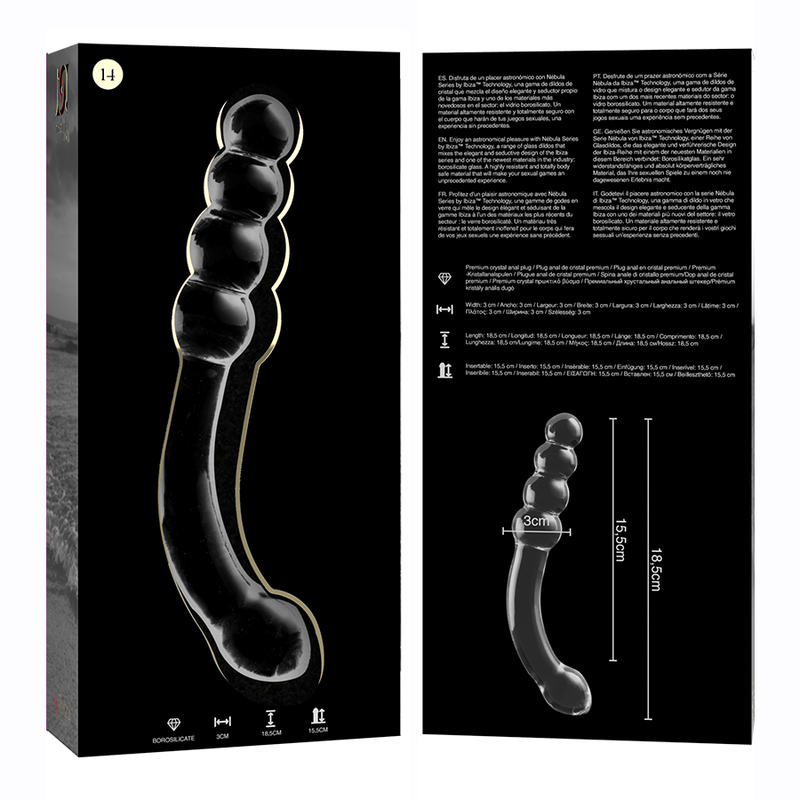 Plug Anale in Vetro Borosilicato Nebula By Ibiza — Mod. 14