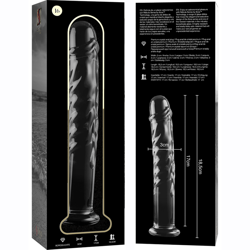 Plug Anale in Vetro Nebula Series by Ibiza Modello 16 — 18.5 cm