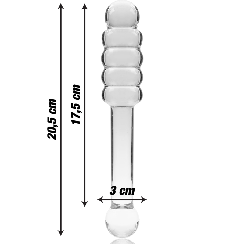 Plug Anale in Vetro Borosilicato Nebula Series Modello 20 — 20,5 cm