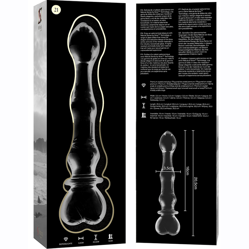 Plug Anale in Vetro Borosilicato Nebula by Ibiza — Mod. 21