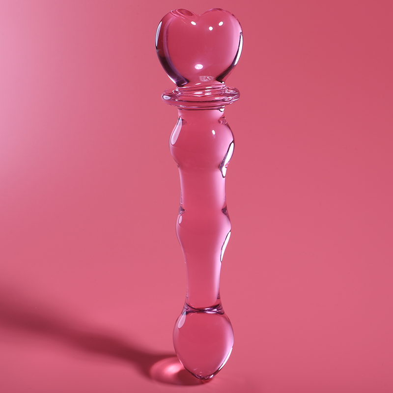 Dildo in Vetro Borosilicato Nebula Series Modello 21 — Rosa, 20.5 cm