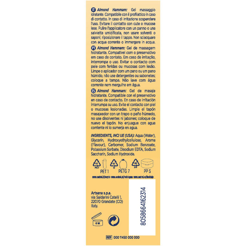 Olio da Massaggio Erotico Control Almond Hammam — 200 ml