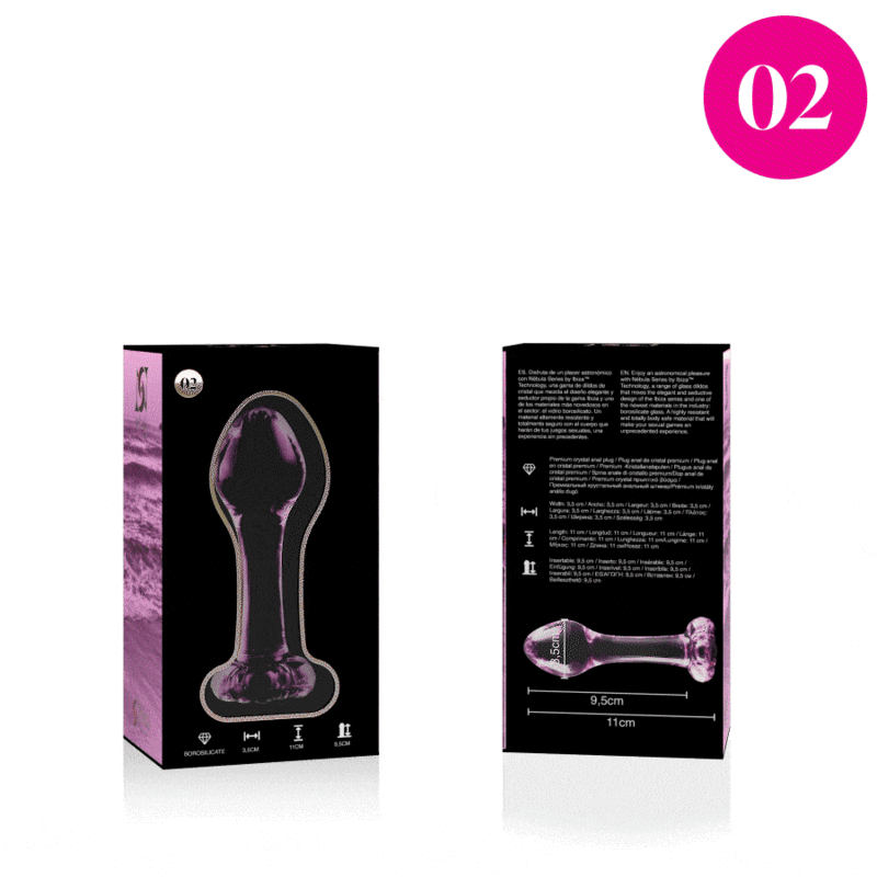 Plug Anale in Vetro Borosilicato Nebula Series Modello 2 — 11 cm