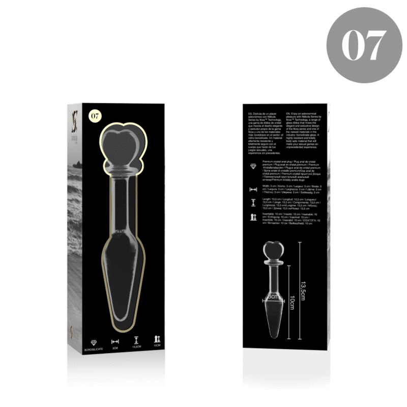 Plug Anale in Vetro Borosilicato Nebula Series Modello 7 — 13,5 cm
