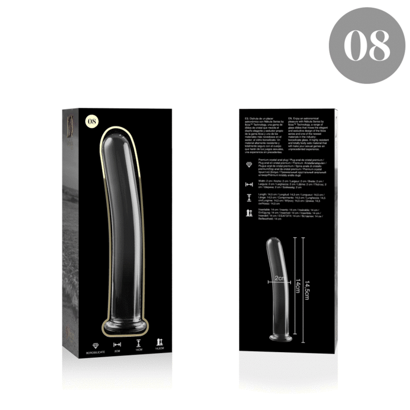 Plug Anale in Vetro Borosilicato Nebula Series Modello 8 — 14.5 cm