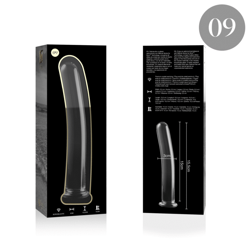 Plug Anale in Vetro Borosilicato Nebula Series Modello 9 — 15,5 cm