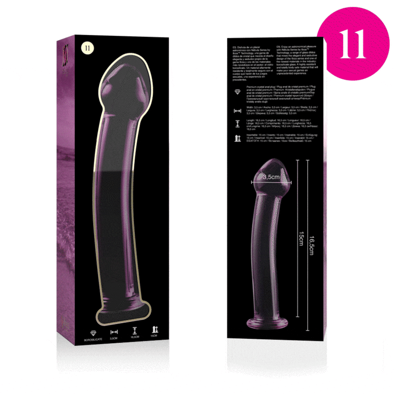 Plug Anale in Vetro Borosilicato Nebula Series Modello 11 — 16 cm