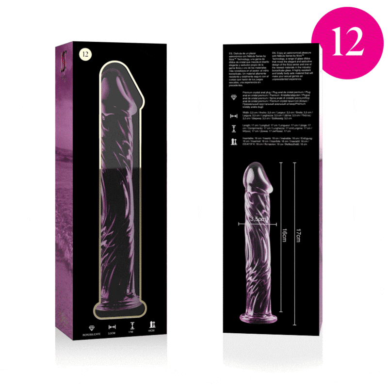Plug Anale in Vetro Borosilicato Nebula Series Modello 12 — 17 cm