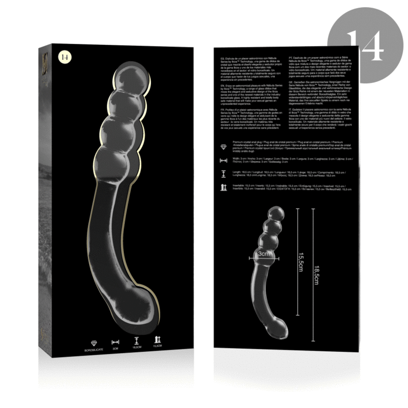 Plug Anale in Vetro Borosilicato Nebula By Ibiza — Mod. 14