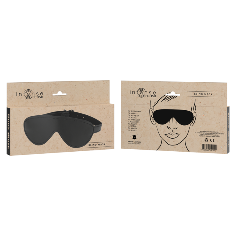 Benda per Occhi in Pelle Vegana Intense Fetish — Maschera Relax
