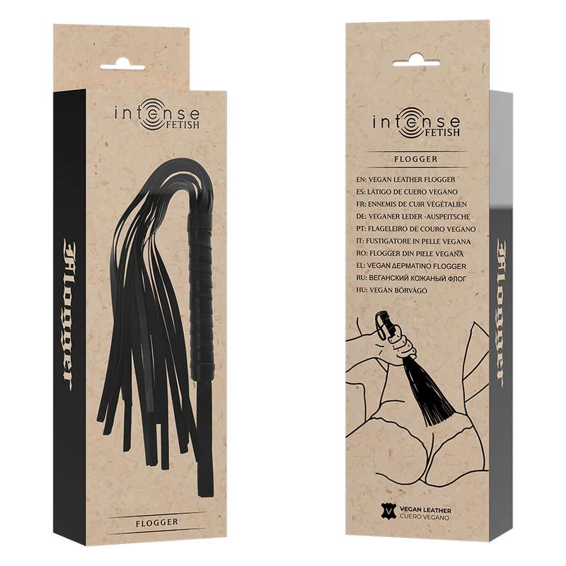 Frusta Bondage in Pelle Vegana Intense Fetish Flogger