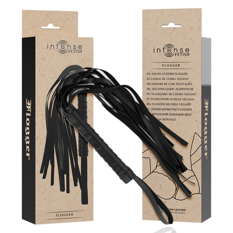 Frusta Bondage in Pelle Vegana Intense Fetish Flogger