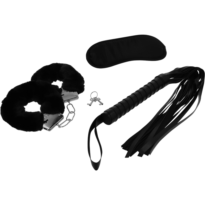 Kit Bondage Intense Fetish Playset 1 — Manette, Benda, Frusta