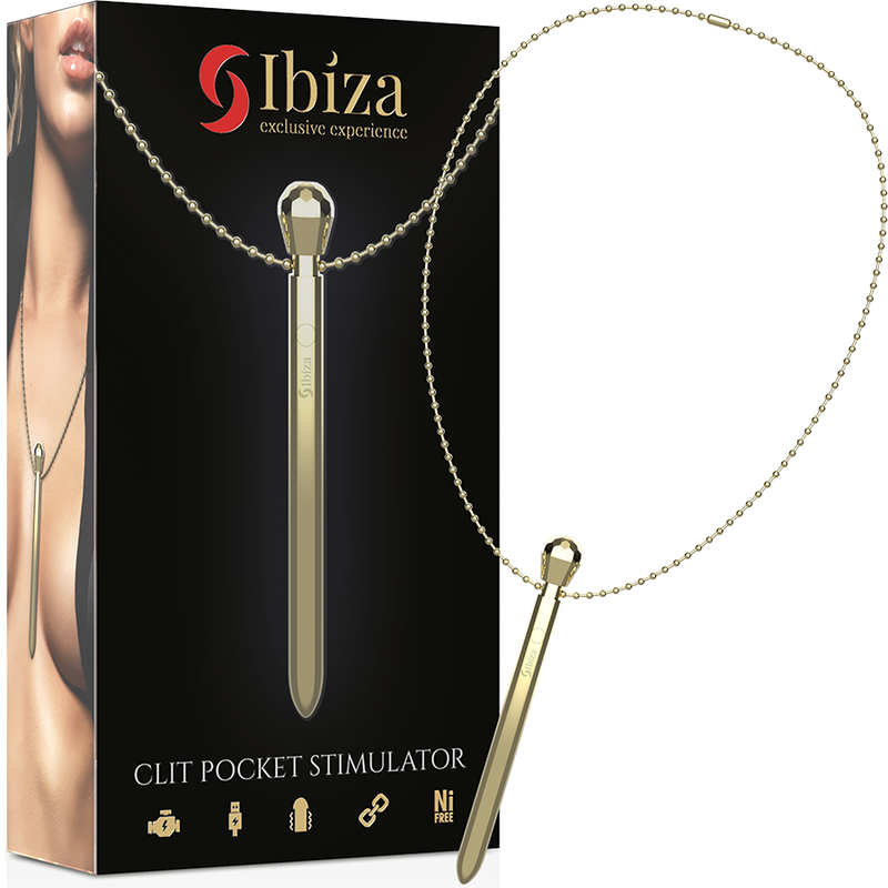 Stimolatore Clitoride Tascabile Ibiza — 12 Modalità, Dorato