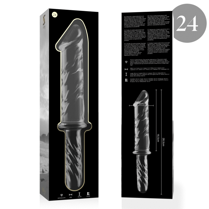 Plug Anale in Vetro Borosilicato Nebula Series Modello 24 — 28,5 cm