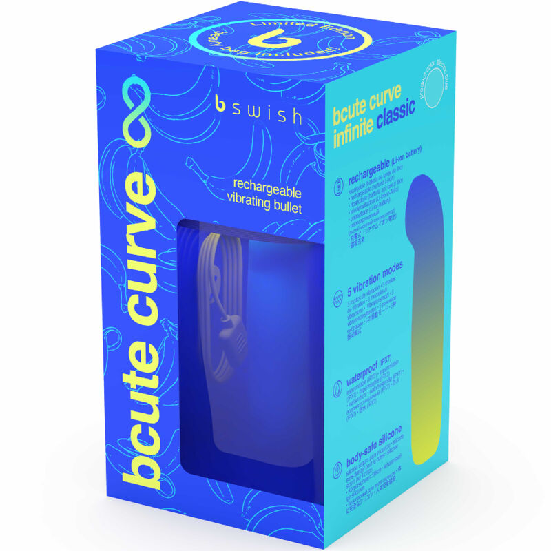 Vibratore Punto G B Swish Bcute Curve Infinite — Silicone Blu