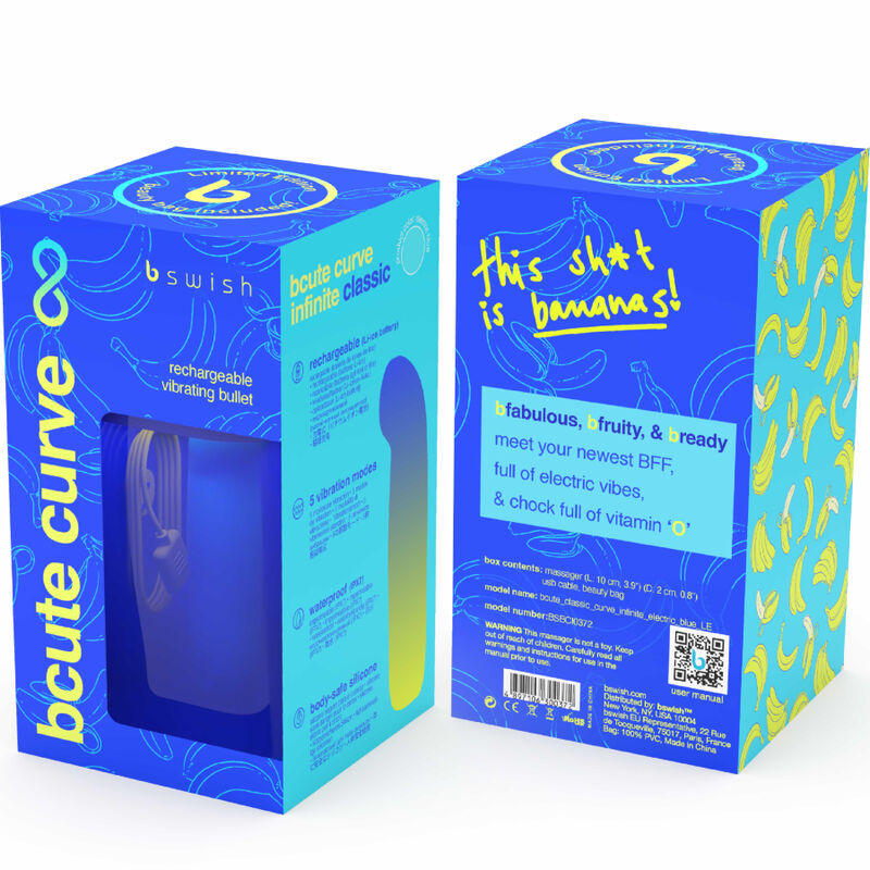 Vibratore Punto G B Swish Bcute Curve Infinite — Silicone Blu