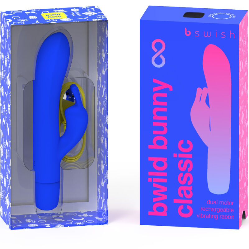 Vibratore Rabbit Ricaricabile B Swish Bwild Bunny Infinite — Blu