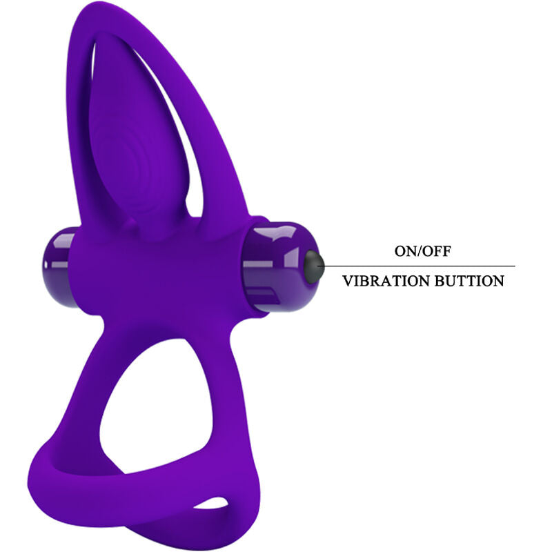 Anello Fallico Vibrante Pretty Love — Silicone, 10 Vibrazioni