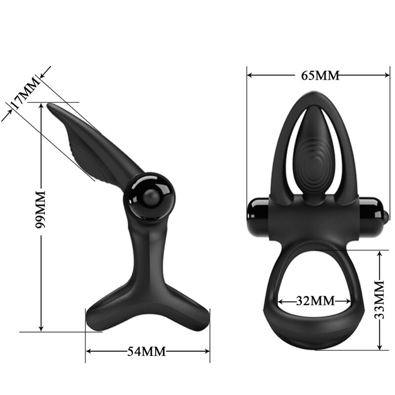 Anello Fallico Vibrante Pretty Love — Silicone, 10 Modalità