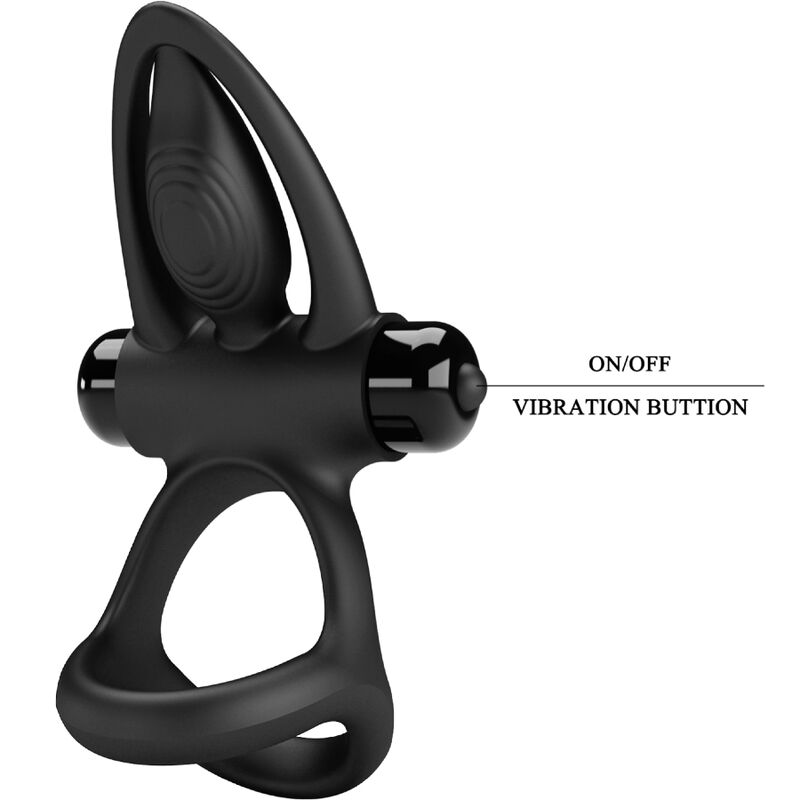 Anello Fallico Vibrante Pretty Love — Silicone, 10 Modalità