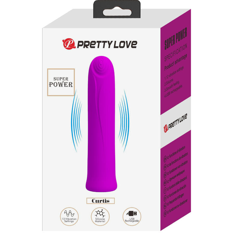 Vibratore Clitoride Pretty Love Curtis Mini — 12 Modalità, Viola