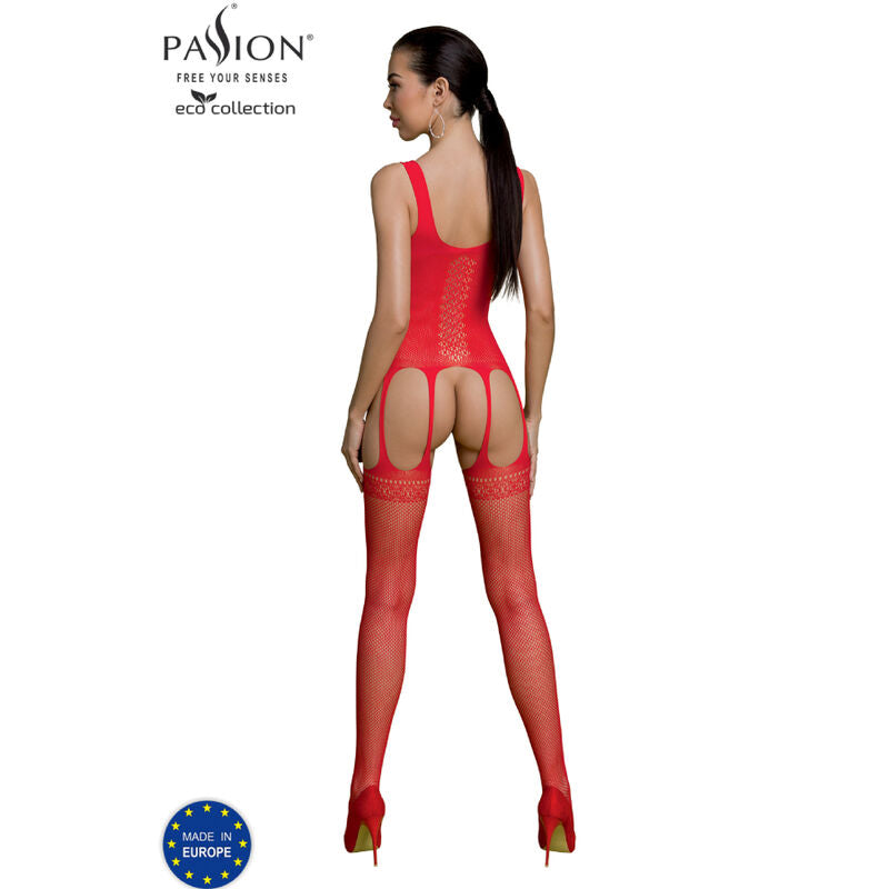 Body Erotico Eco-Sostenibile Passion BS007 — Taglia Unica, Rosso