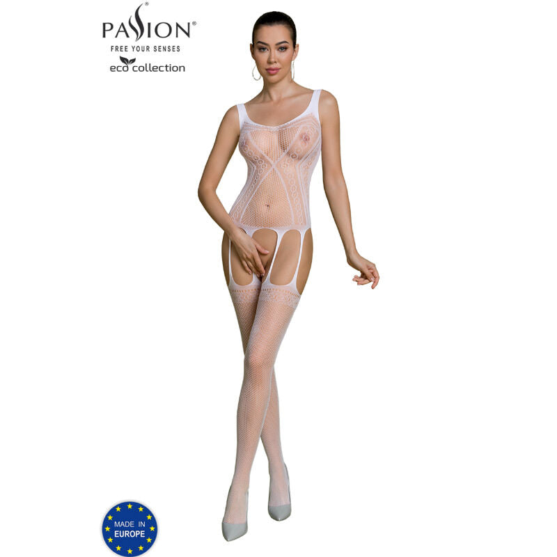 Body Erotico Eco Passion BS007 — Nylon Riciclato, Bianco