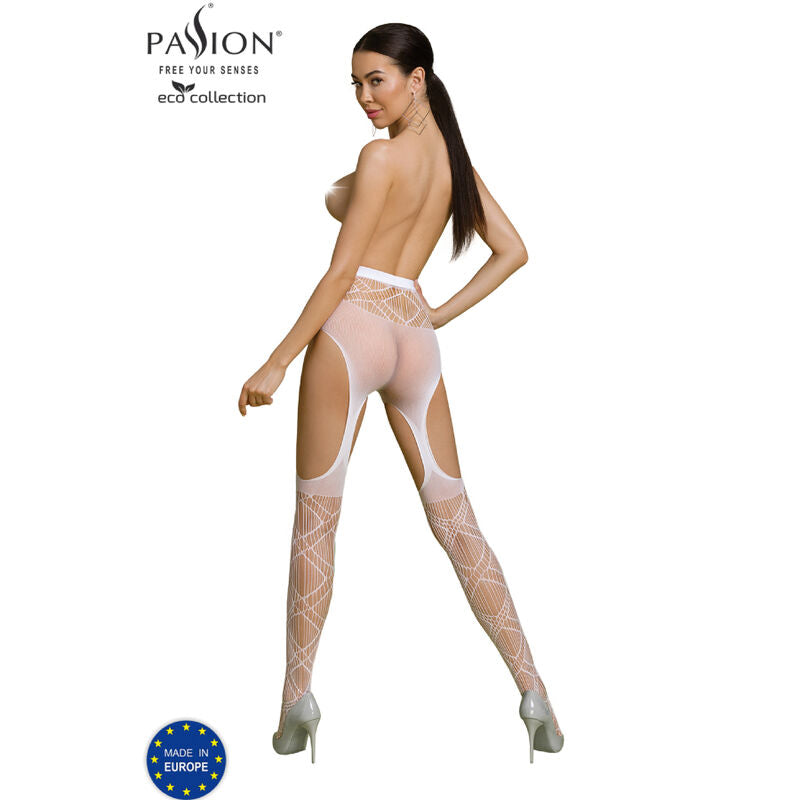 Body Erotico Eco Passion S005 — Nylon Riciclato, Bianco