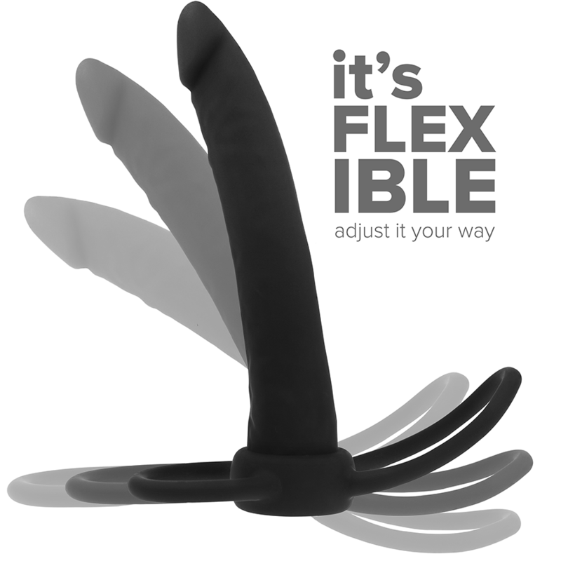 Plug Anale con Anello Fallico Mythology Cobi Onyx — Silicone 13 cm