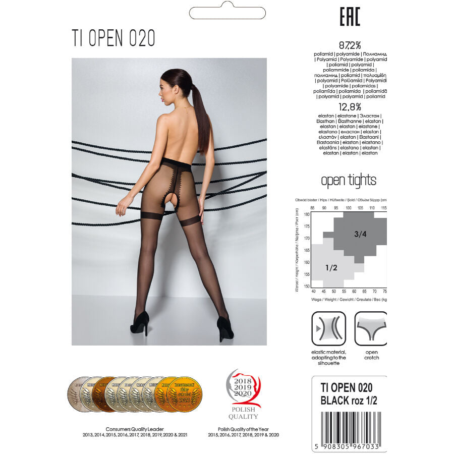 Collant 20 Den Passion Tiopen 020 — Nero, 3/4