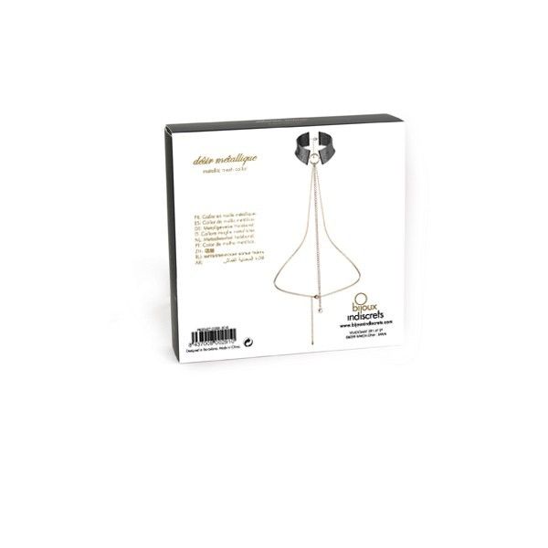 Collare BDSM con Cintura a Catena Bijoux Désir Métallique — Nero