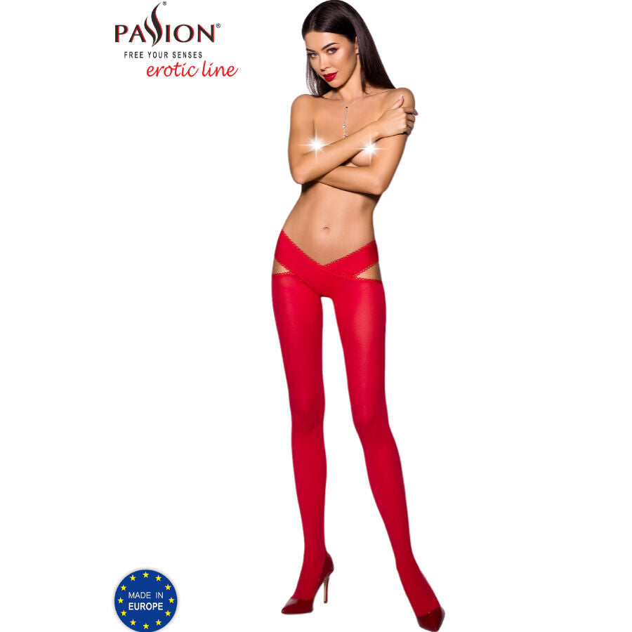 Collant 60 Den Passion Tiopen 005 — Rosso, Taglia 1/2
