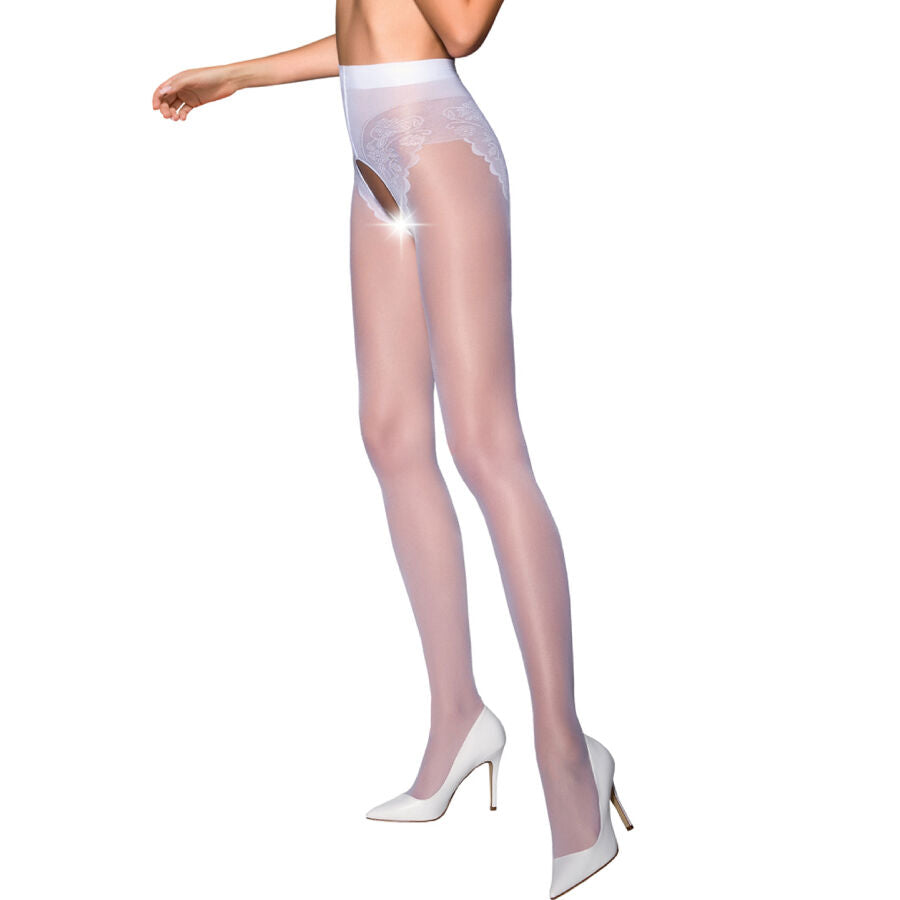 Collant Elegante 30 Den Passion Tiopen 006 — Bianco, Taglia 1/2