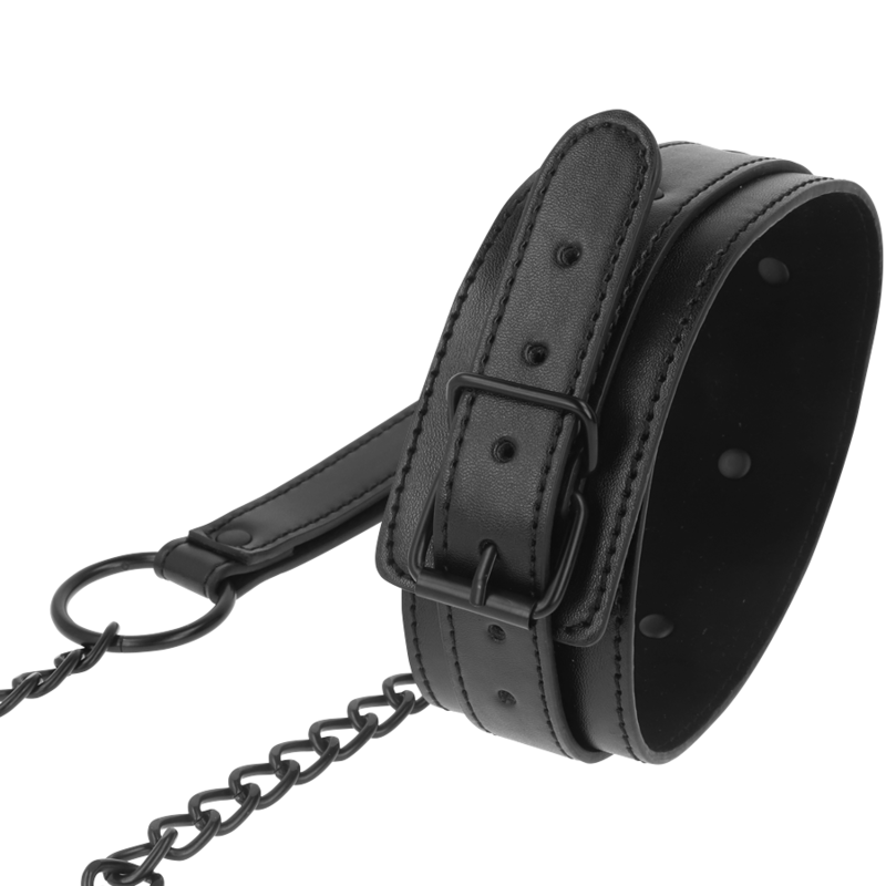 Collare BDSM in Pelle Vegana Intense Fetish — Regolabile