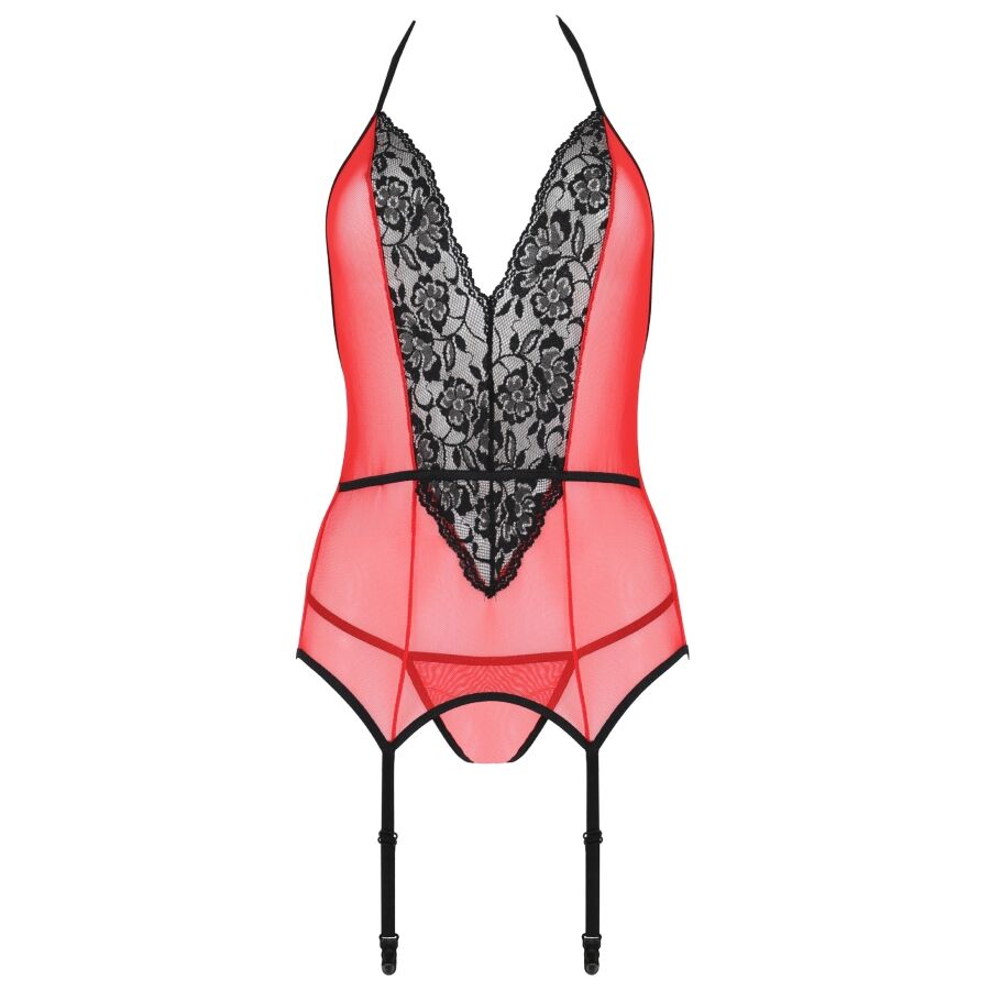 Corsetto Erotico Passion Peonia — Pizzo e Tulle, S/M