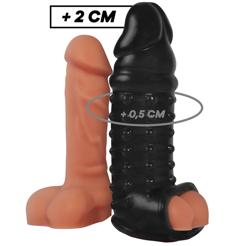 Guaina Fallica Estensione VirilXL V11 — Silicone Morbido, Nero
