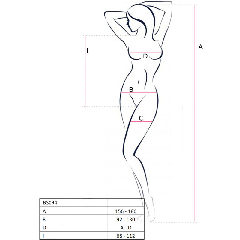 Body Erotico Passion BS094 — Bodystocking Rosso Taglia Unica