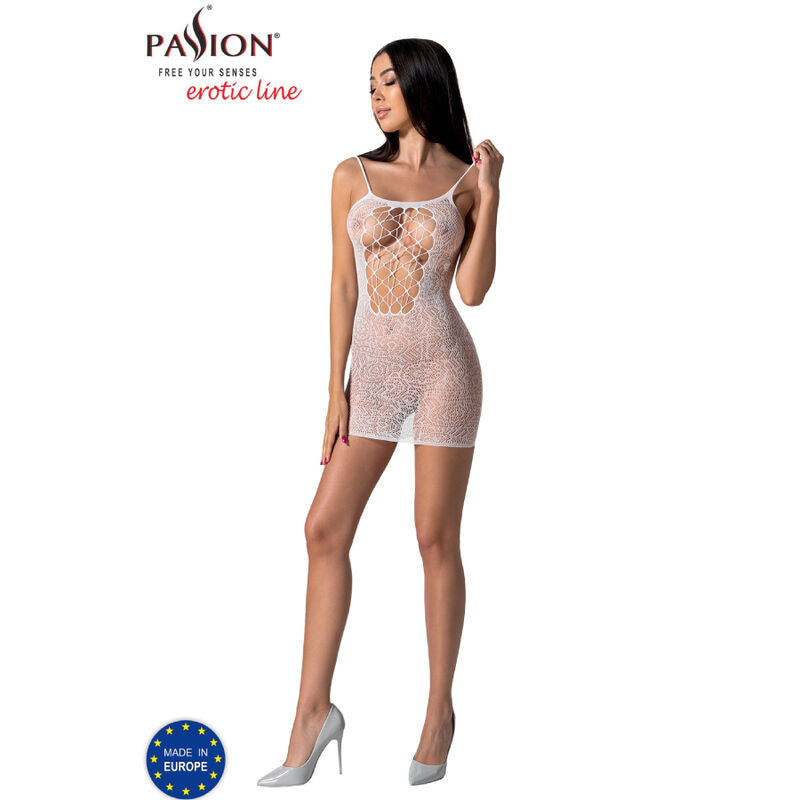 Bodystocking Erotico Passion BS096 — Bianco, Taglia Unica