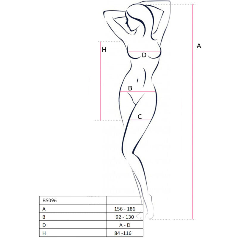 Bodystocking Erotico Passion BS096 — Bianco, Taglia Unica