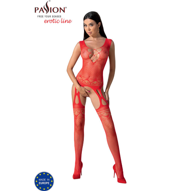 Body Erotico Passion BS099 — Bodystocking Rosso Taglia Unica