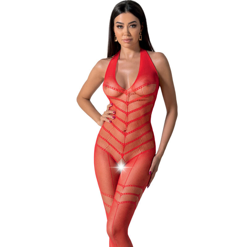 Bodystocking Erotico Passion BS100 — Taglia Unica, Rosso