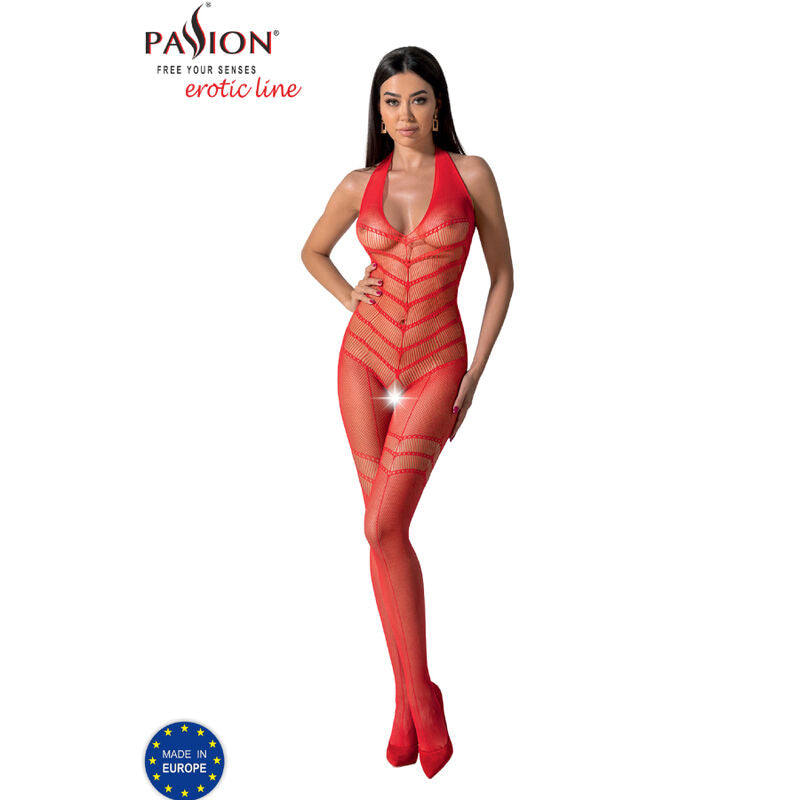 Bodystocking Erotico Passion BS100 — Taglia Unica, Rosso