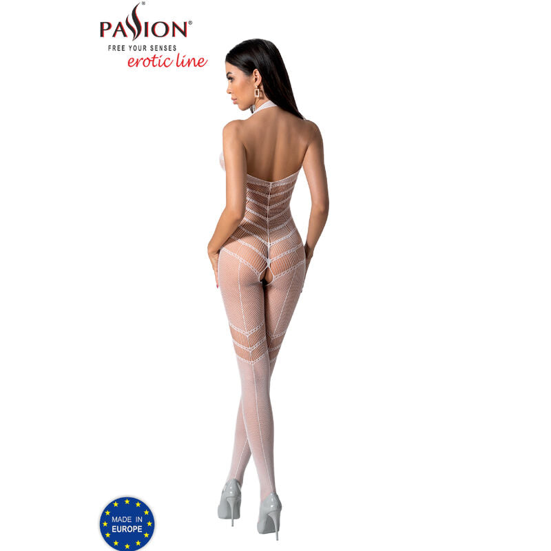 Bodystocking Erotico Passion BS100 — Bianco, Taglia Unica