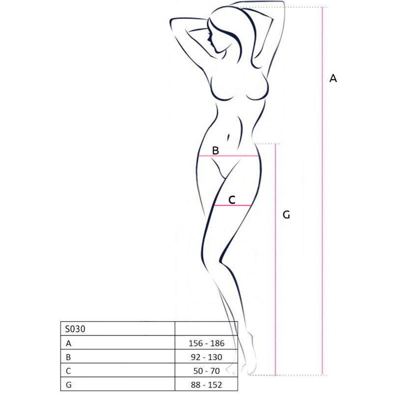Calze con Giarrettiera Passion S030 — Taglia Unica, Bianco
