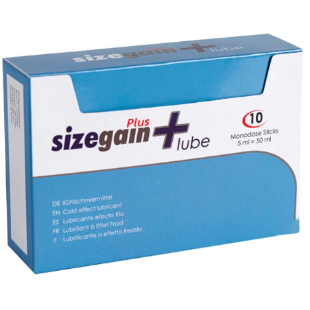 Lubrificante Intimo Effetto Freddo 500 Cosmetics Sizegain Plus — 10 Bustine