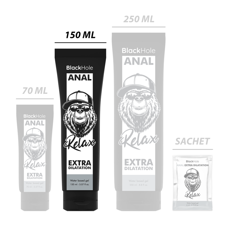 Lubrificante Anale Dilatante Black Hole — Base Acqua, 150 ml