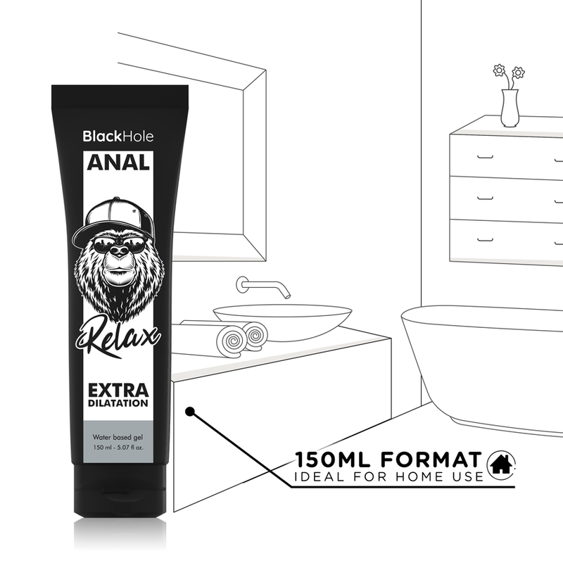Lubrificante Anale Dilatante Black Hole — Base Acqua, 150 ml