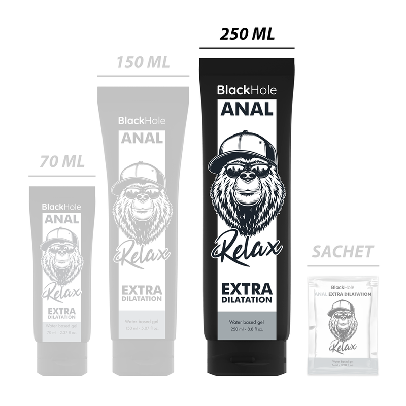 Lubrificante Anale Dilatante Black Hole — Base Acqua, 250 ml
