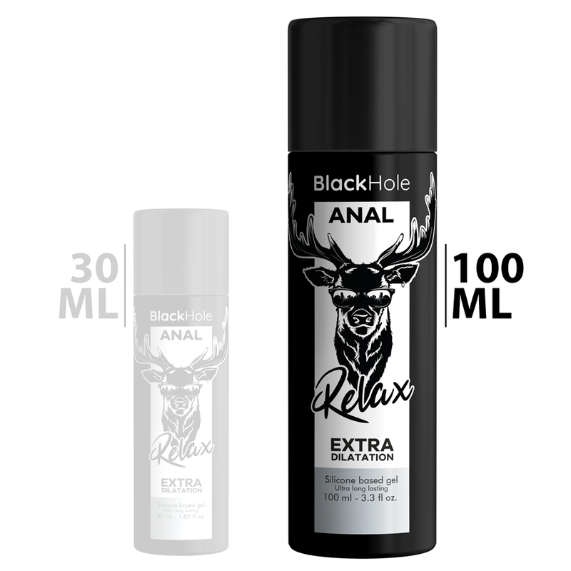 Lubrificante Anale Dilatante Black Hole — Base Silicone, 100 ml
